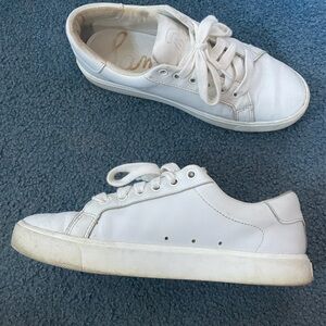 Sam Edelman women’s white leather sneakers, size 7.5